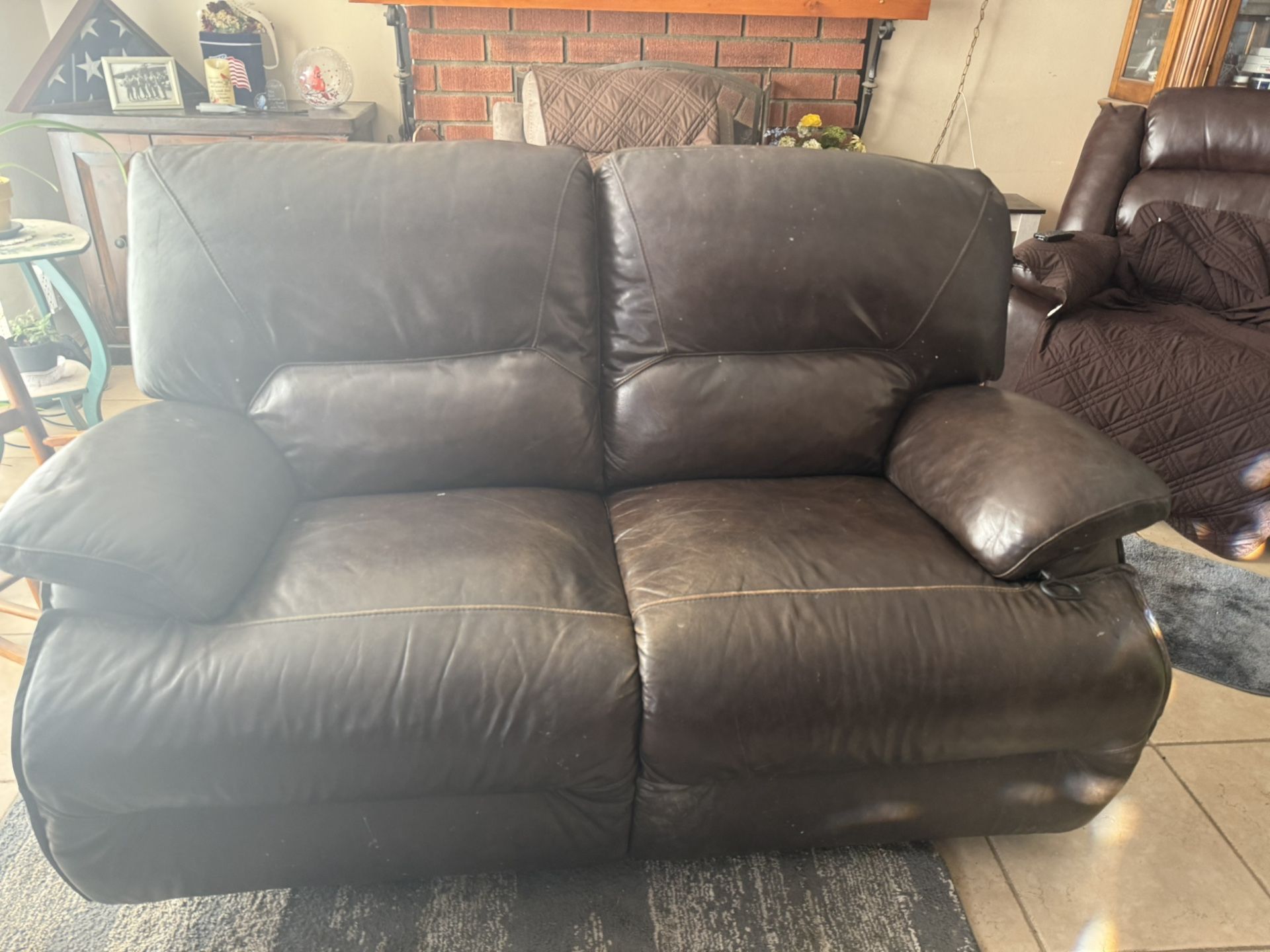 Leather Love Seat