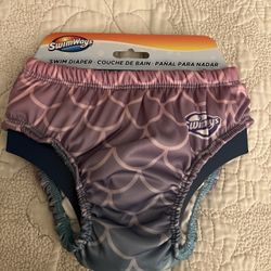 Swimways swim diaper cover size M (12months) baby mermaid