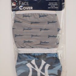 New York Yankees Officially Licensed MLB Genuine Merchandise Washable Face Cover 2 Pack