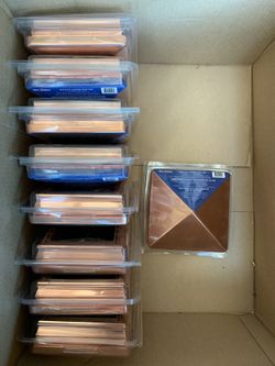 (9) New Dekorator 5x5 Copper Plastic Deck Post Cap