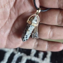 Handmade Dalmatian Jasper Pendant Necklace
