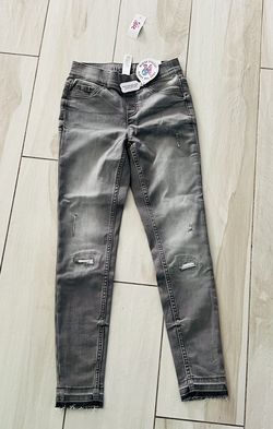girls Justice Denim jean legging grey size 12 Slim