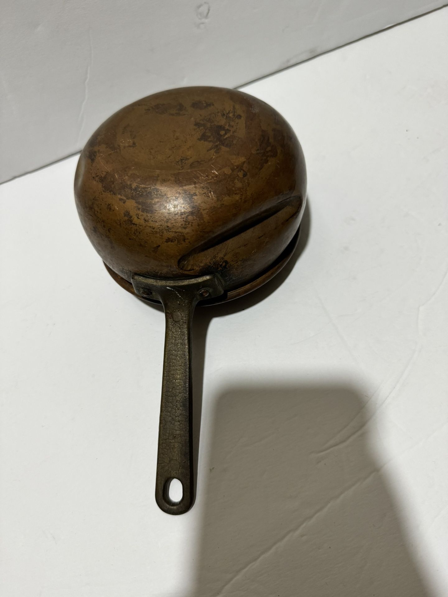 Vintage Hammered Copper Ladle Large Primitive Serving Spoon Dipper, Copper Home Decor