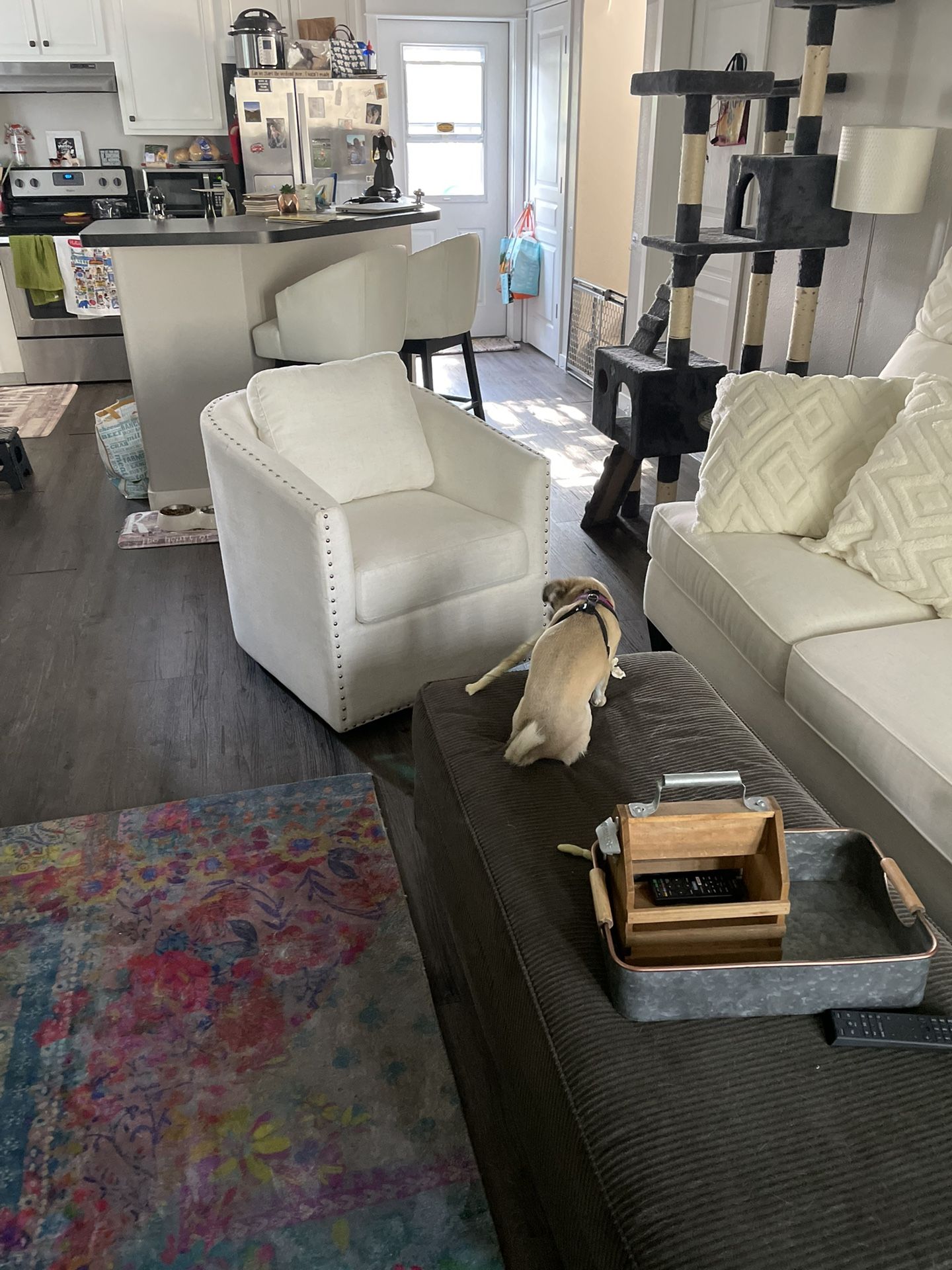 White Swivel Chair