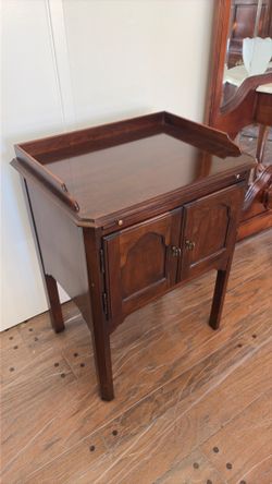 King size poster bed, nightstands, dresser, and armoire