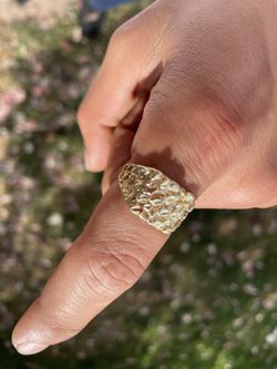 10k Nugget Ring Size 10 Big Face