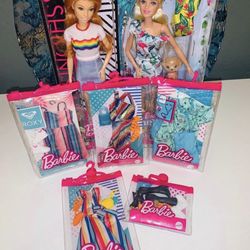 Huge Barbie Dolls And Clothes Bundle New Lost Birthday