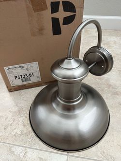Progress Lighting Brookside Antique Nickel exterior outdoor light solid brass construction