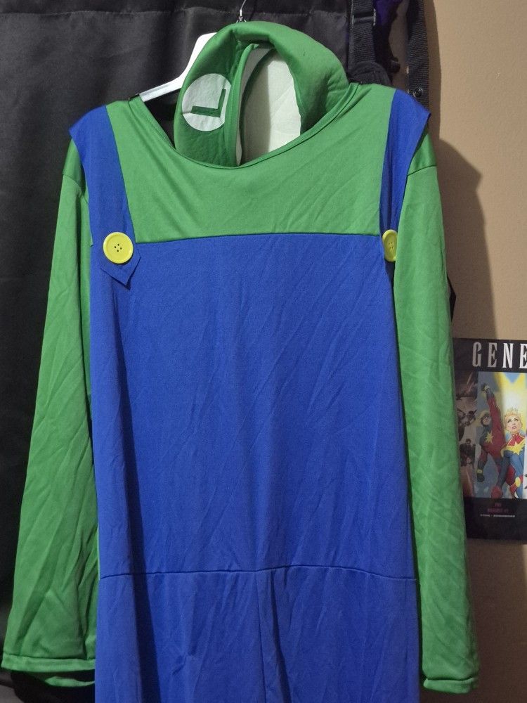 Men's Xlarge Luigui Costume With Hat