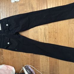 Low-rise True Religion black jeans