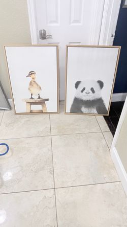 Kids Large Animal Canvas Artwork
