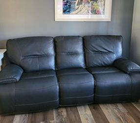 Black Leather Sofa