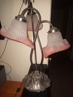 VINTAGE L & L WMC BRASS LILLY LAMP
