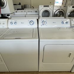 Amana Gas Dryer And Washer Set In Excellent Condition 