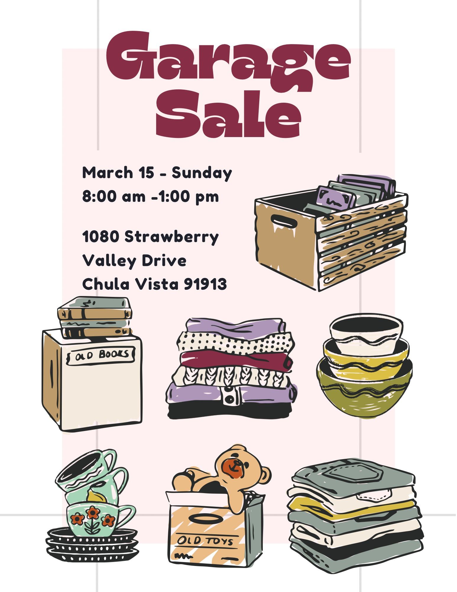 Garage Sale 8/15 Sunday