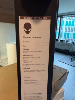 Alienware 16X Aurora | Ultra 9 / RTX 5060 / 32GB / 1TB