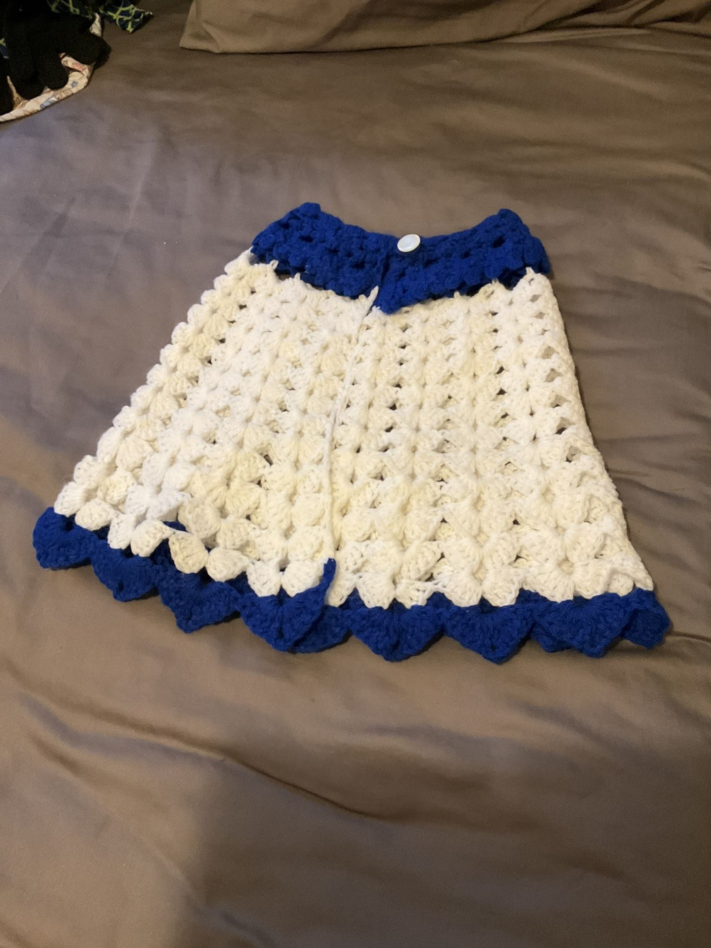 Beautiful Handmade Crochet Shawl For Baby Girl Age 6 To 12 Months