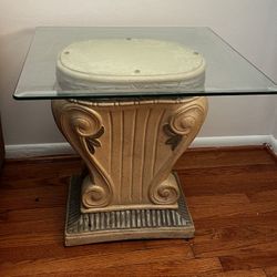 2 Vintage Marble Side Tables 