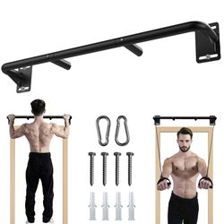 Fitarc Heavy Duty Wall Mount Pull Up Bar, Joist Mount Chin Up Bar for Doorway, Steel Construction, Home Gym Workout Equipment