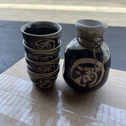 Vintage Japanese Sake Set (5 pcs)