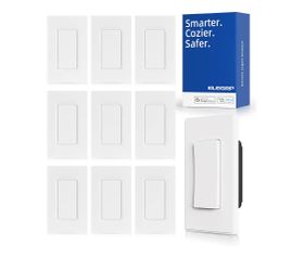 ELEGRP Smart Light Switch, 2.4GHz Wi-Fi Light Switch Compatible with Alexa & Google Assistant, Neutral Wire Required, APP Control and Timer Schedule, 