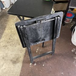 2 Foldable Black Tables