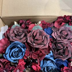 Ling’s Moments Burgundy & Navy Small Bouquet/Centerpieces