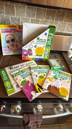 First Grade learning books. 