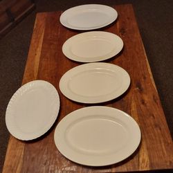 Five Ironstone Platters Restaurant Serving Plates - $40 for ALL