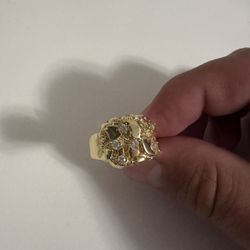 Gold Nugget Ring 14k