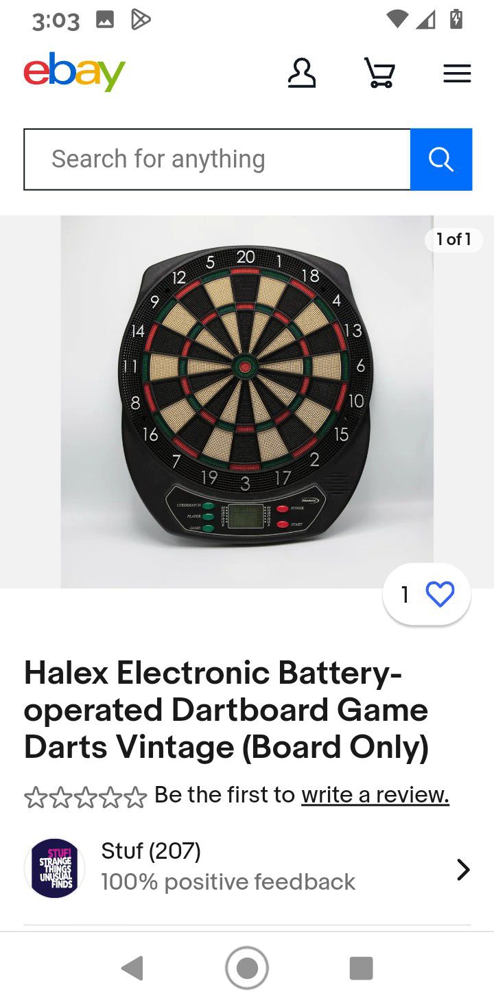 Vintage Halex Electronic Battery Operated Dart Board