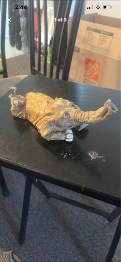 Dave GROSSMAN Vintage ELEPHANT Sculpture Clay Art Cute
