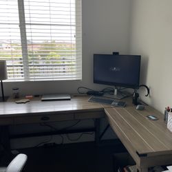 Sit To Stand L-Shaped Desk