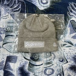 Super Box Logo Beanie Heather Grey