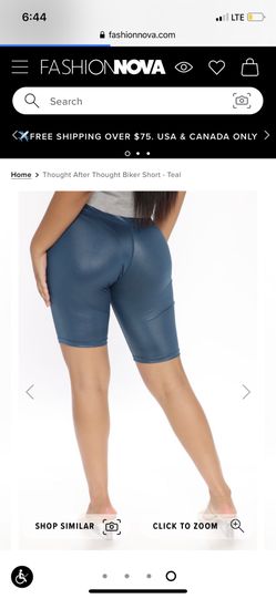 Biker shorts leather teal NEW