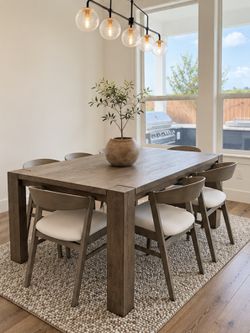 RH Reclaimed Oak Dining Table 4 Chairs And Bench Seat