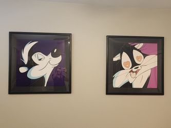 Warner Bros Pepe Le Pew and Penelope Lithographs