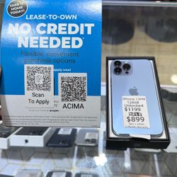 New Open Box iPhone 13 PM 128GB Unlocked - Financing Available- Take Home Today