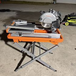Ridgid 8in Wet Tile Saw W/stand 