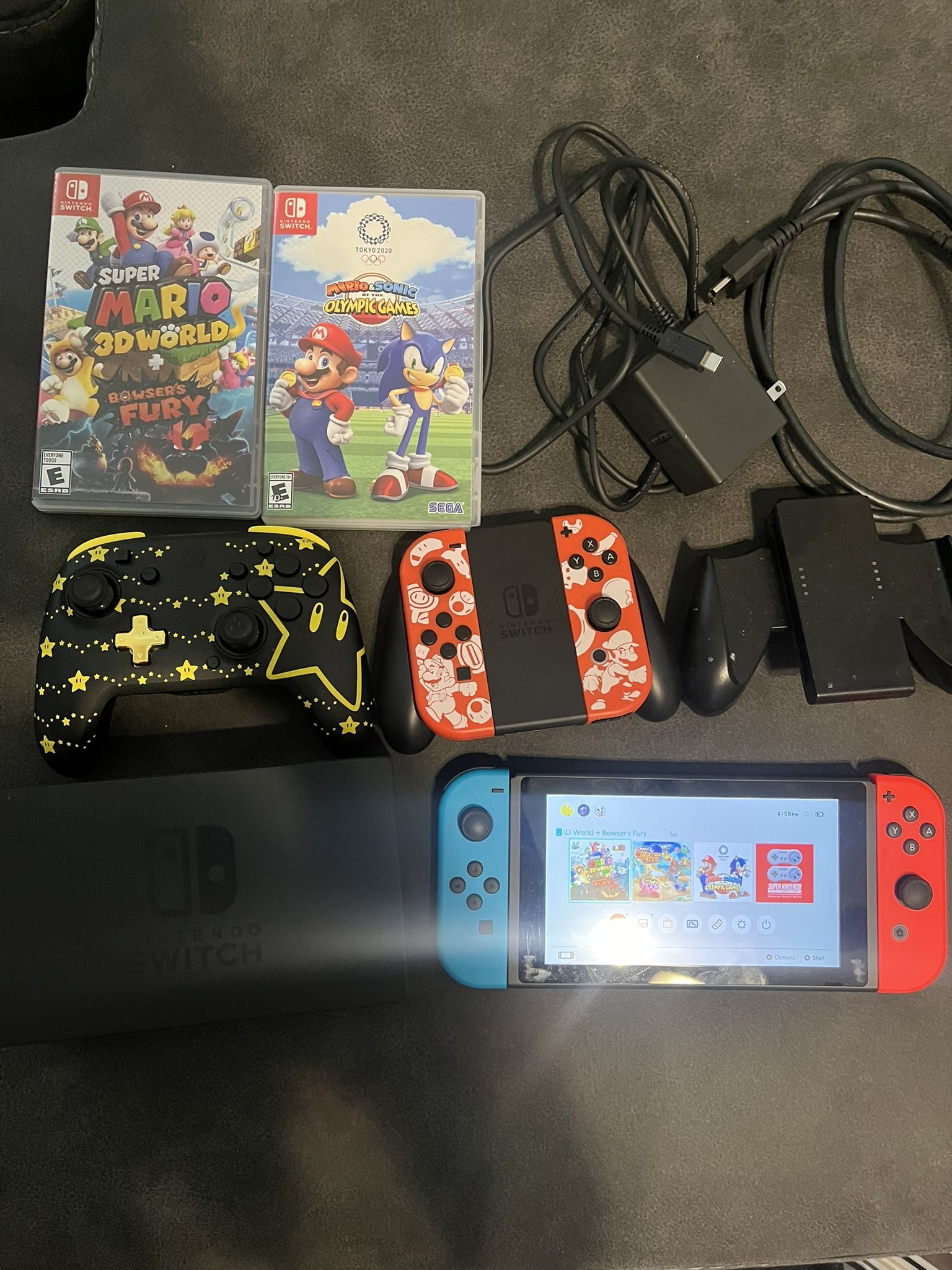 Nintendo Switch + 2 Games & 2 Controllers