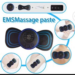 ini Neck Rechargeable Massager Electric Neck   Massage EMS Cervical Vertebra Massage Patch   8 Modes for Muscle Pain Relieve Relax