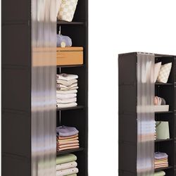 Portable Closet Organizer: Heavy Duty Non-Woven Fabric Wardrobe