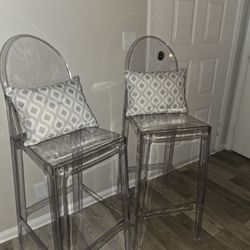 Acrylic Barstools ; Clear Set 