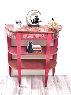 Boho Half Moon Table Console🌜Please Read Description🌜No Hold