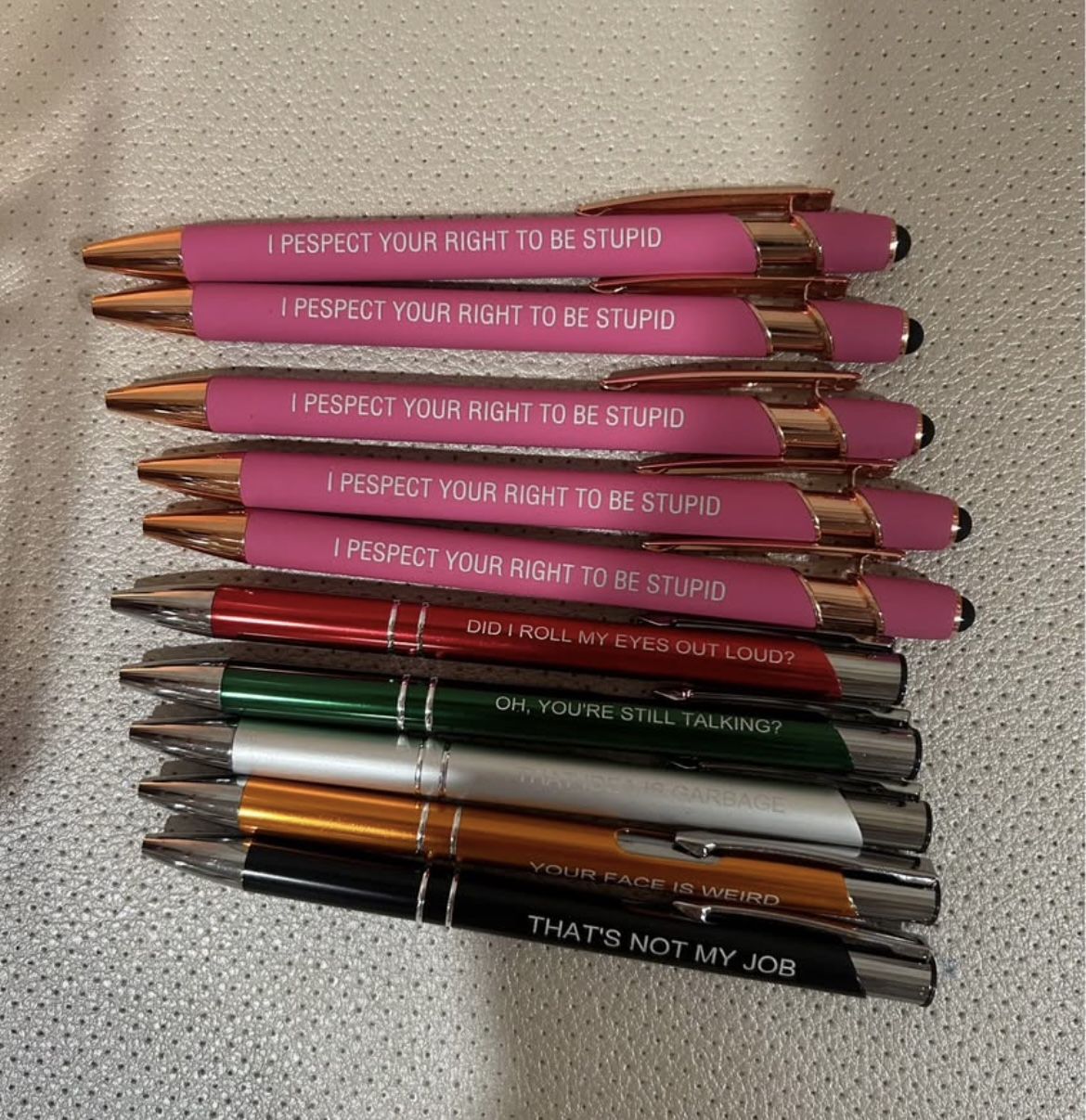 Pens W/ Funny Sentences
