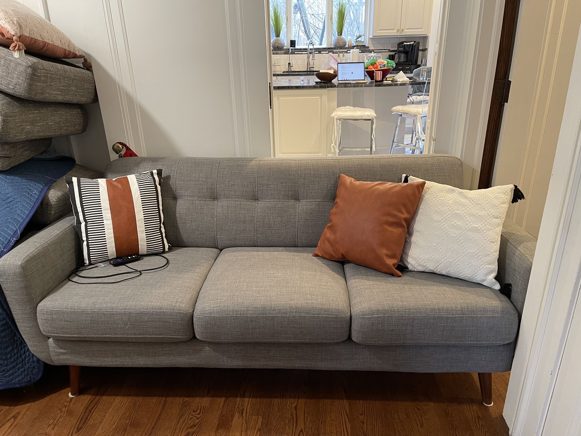 Grey sofa -Bobs furniture