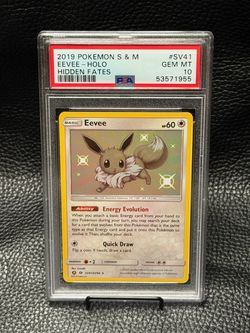 SHINY EEVEE HOLO SV41/SV94 2019 HIDDEN FATES PSA10