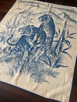 Queen size thick, heavy tiger blanket