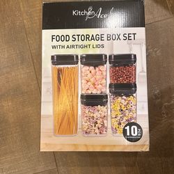 10 Piece food storage with airtight lids