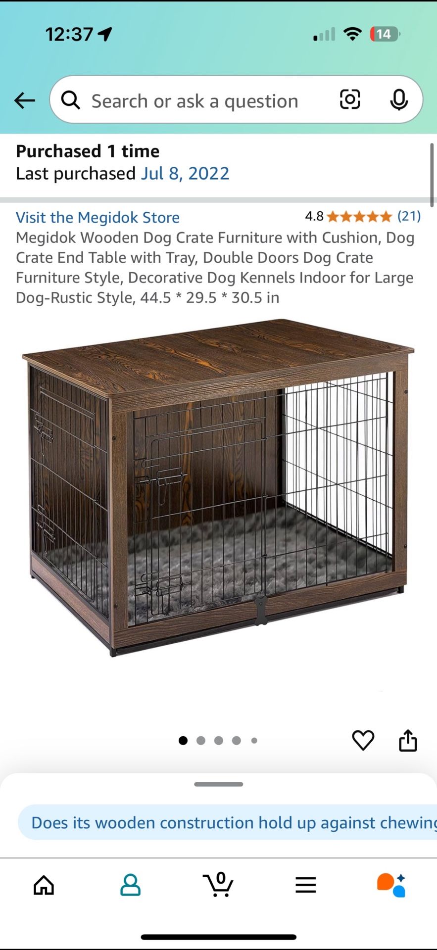 Gently Used Dog Crate - Main Image